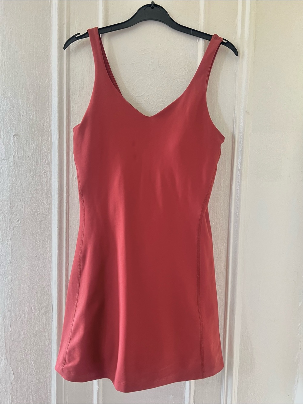 Old Navy Active Powersoft Dress/Shorts Rust V-Neck Tennis Pickleball Go Dry S